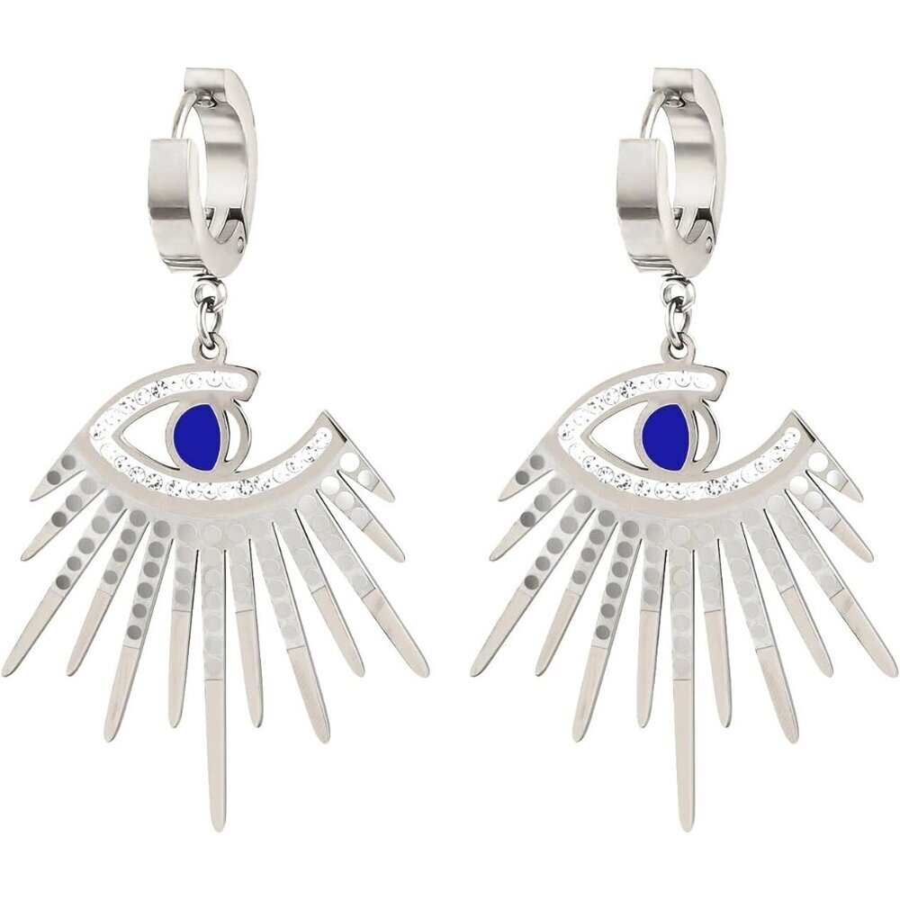 Silver Eyelash Statement Vintage Long Summer Earring for Women Jewelry